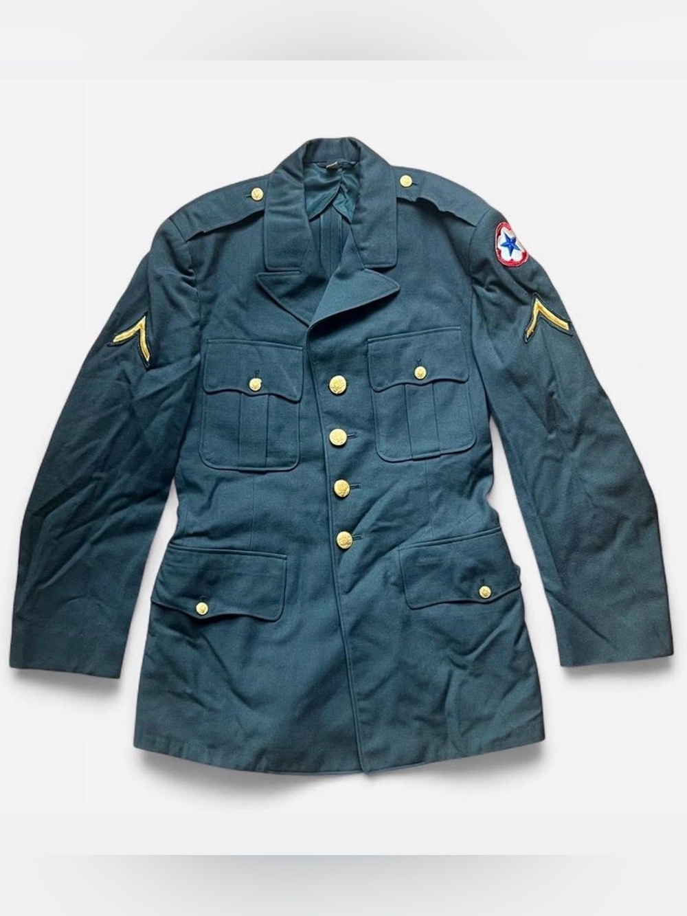 Vintage 1950’s U.S. Army Green Class A Service Dress Wool Uniform Jacket size 37